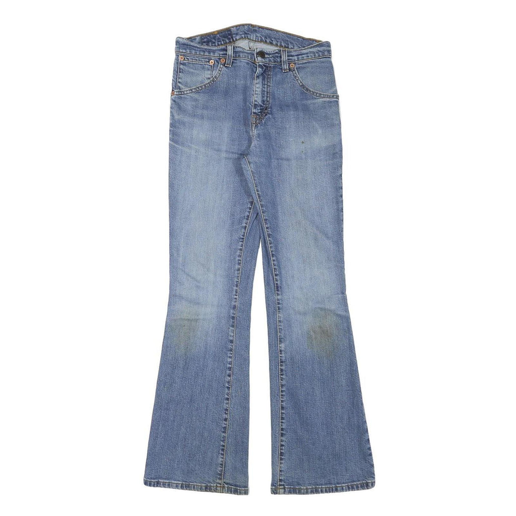 LEVI'S Womens Blue Regular Flared Denim W26 L29 Zip Cotton Blend Jeans