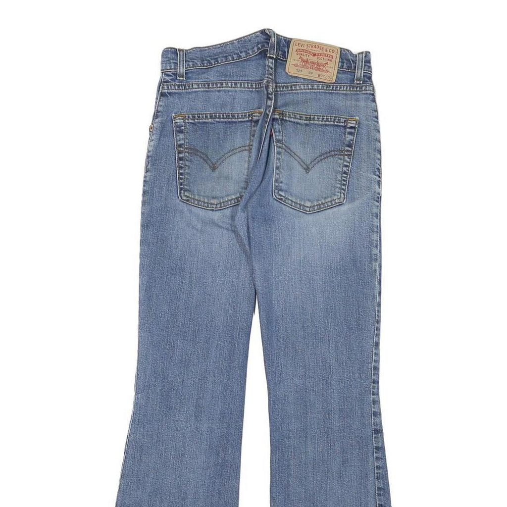 LEVI'S Womens Blue Regular Flared Denim W26 L29 Zip Cotton Blend Jeans