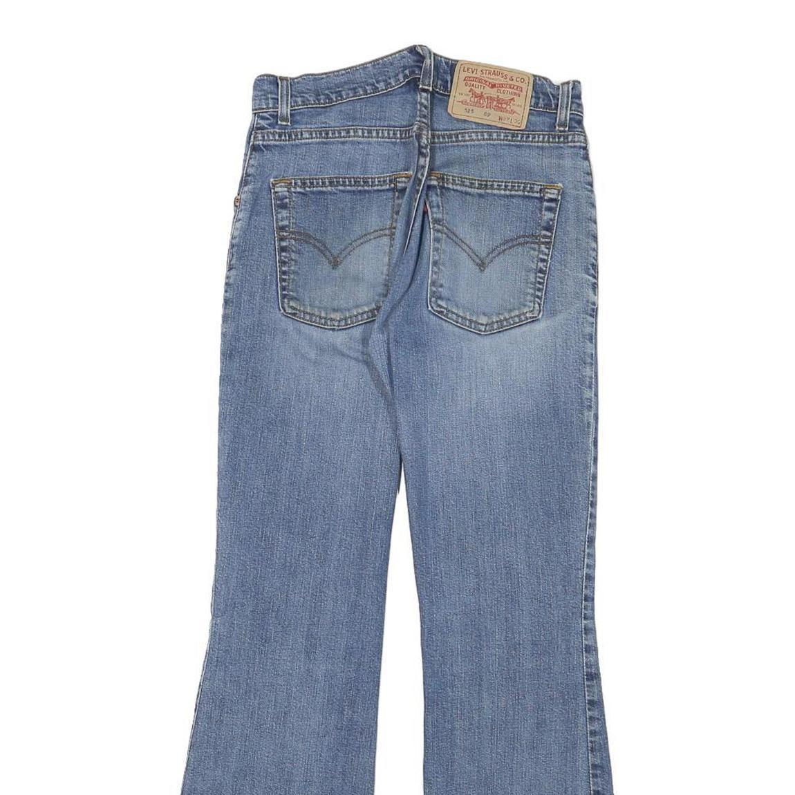 LEVI'S Womens Blue Regular Flared Denim W26 L29 Zip Cotton Blend Jeans