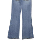 LEVI'S Womens Blue Regular Flared Denim W26 L29 Zip Cotton Blend Jeans