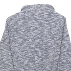 Womens Blue Jacket M Button Closure Textured Pattern Stylish Outerwear