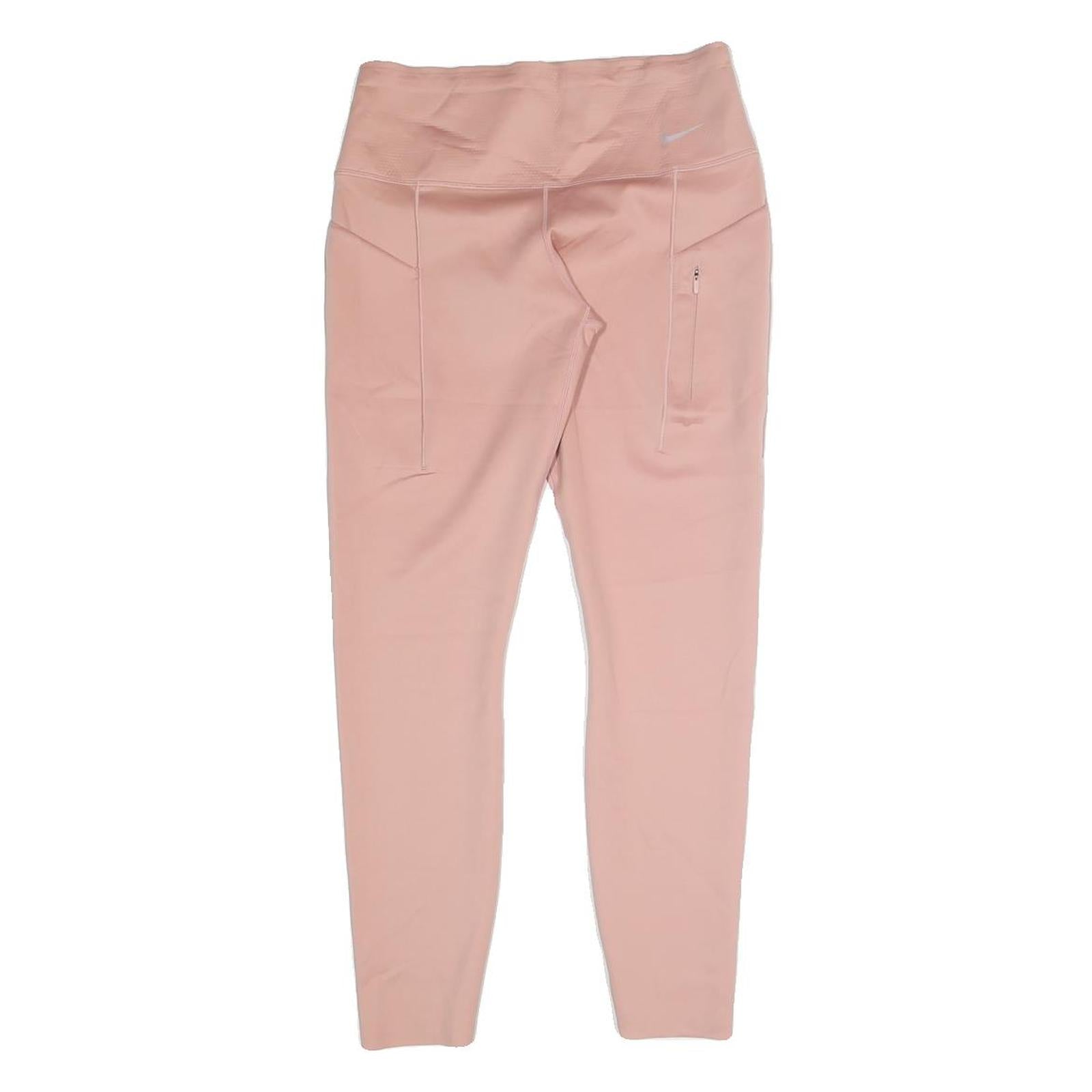 NIKE Womens Joggers Pink Slim Tapered M W26 L24 Polyester Activewear