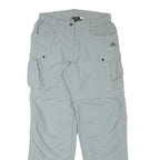 ADIDAS Womens Polyester Blend Light Grey Relaxed Cargo Trousers W28 L29