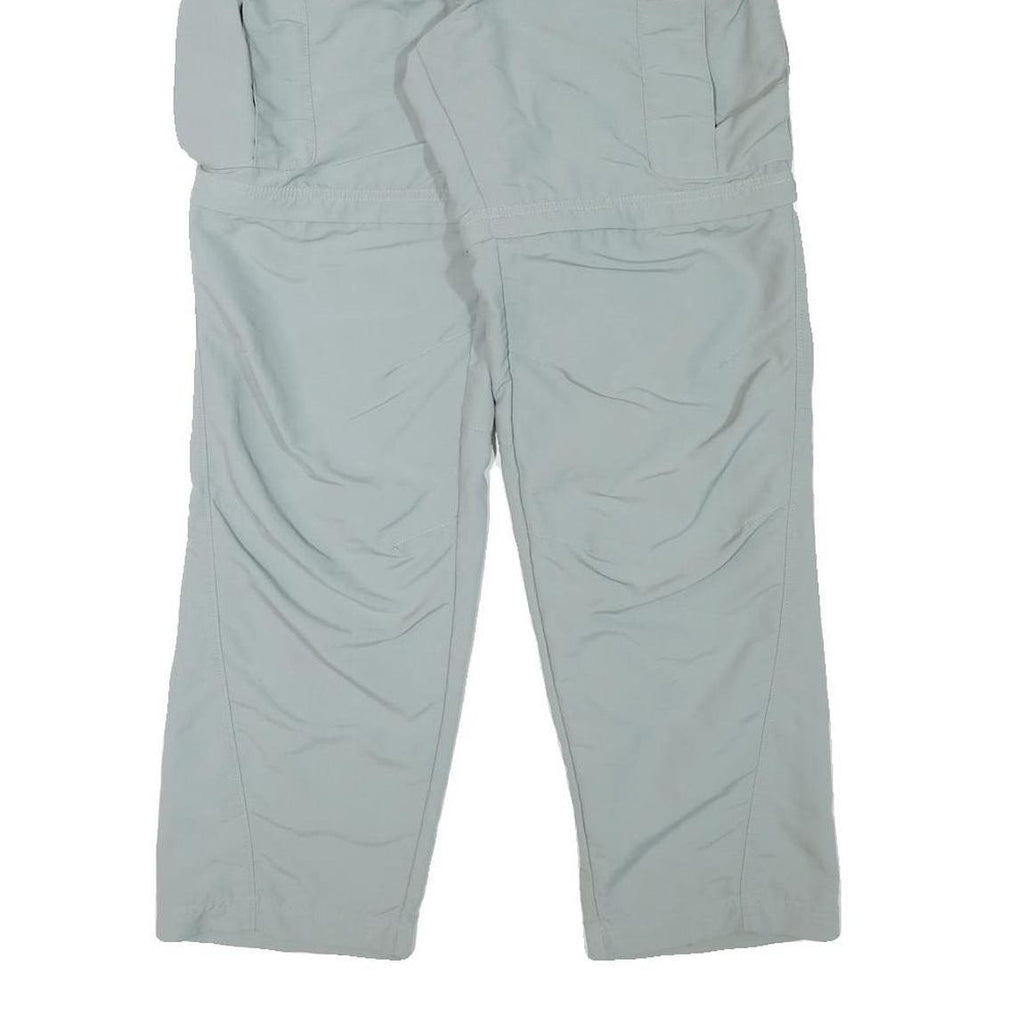 ADIDAS Womens Polyester Blend Light Grey Relaxed Cargo Trousers W28 L29