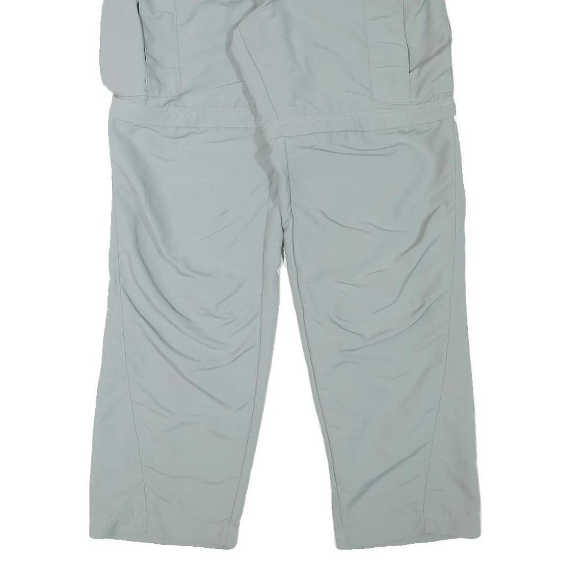 ADIDAS Womens Polyester Blend Light Grey Relaxed Cargo Trousers W28 L29