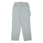 ADIDAS Womens Polyester Blend Light Grey Relaxed Cargo Trousers W28 L29