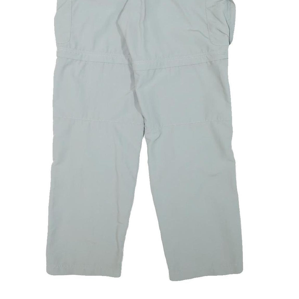 ADIDAS Womens Polyester Blend Light Grey Relaxed Cargo Trousers W28 L29
