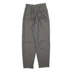 RITEX Womens Wool Grey Regular Straight Trousers W24 L26 Classic Zip Closure