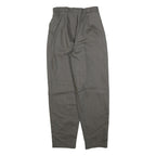 RITEX Womens Wool Grey Regular Straight Trousers W24 L26 Classic Zip Closure