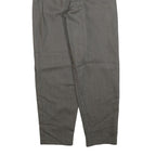 RITEX Womens Wool Grey Regular Straight Trousers W24 L26 Classic Zip Closure