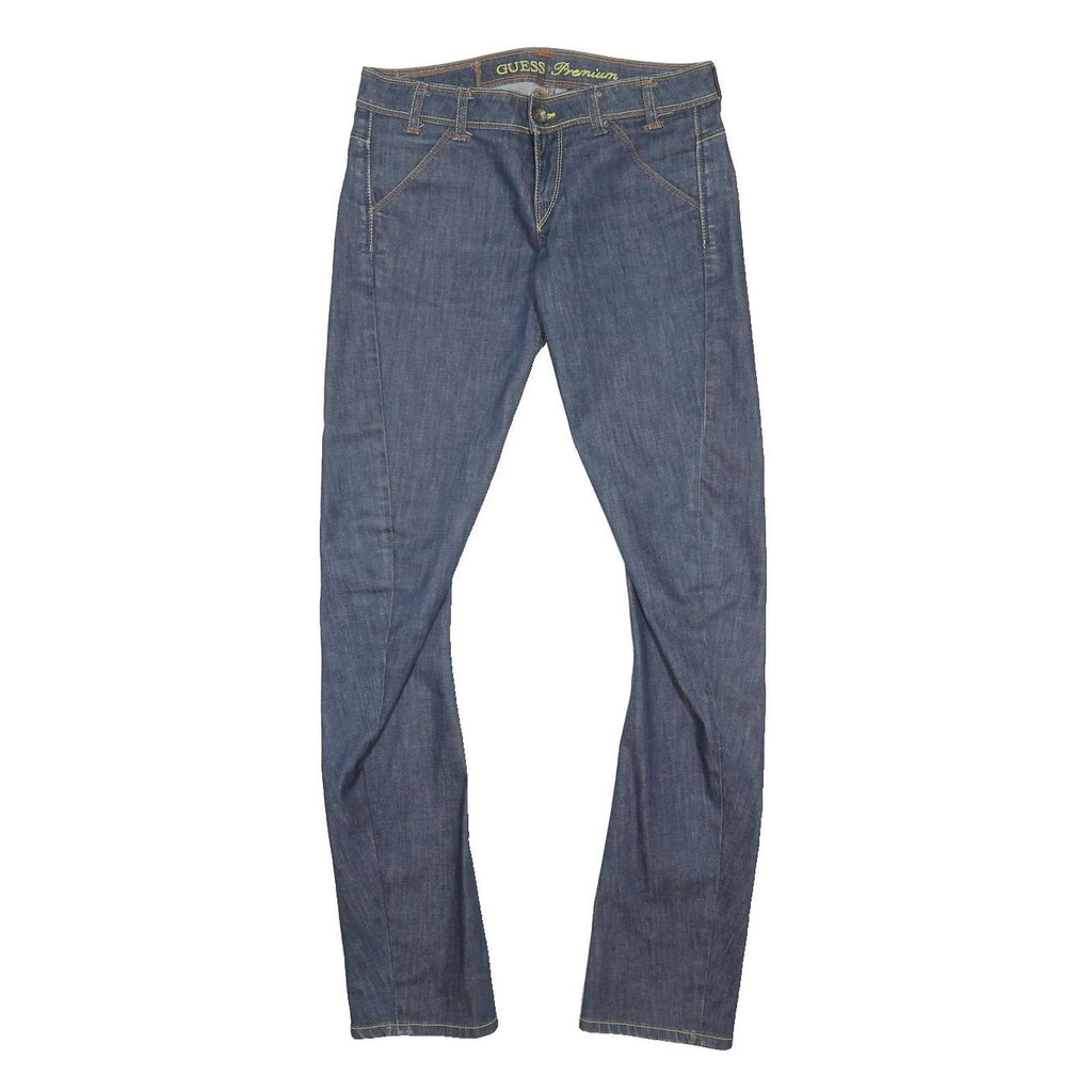 GUESS Womens Slim Blue Denim Zip Slim Fit Jeans W27 L32 Stylish Comfortable