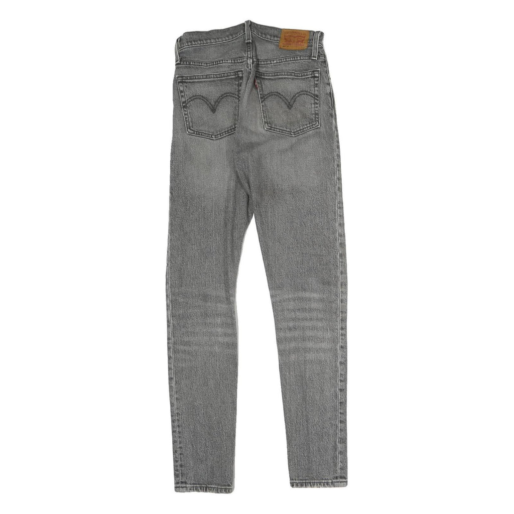 LEVI'S 501 Mens Jeans Grey Slim Skinny Denim Medium W26 L29 Zip Closure