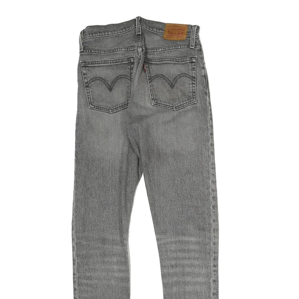 LEVI'S 501 Mens Jeans Grey Slim Skinny Denim Medium W26 L29 Zip Closure