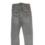 LEVI'S 501 Mens Jeans Grey Slim Skinny Denim Medium W26 L29 Zip Closure