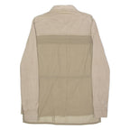 GUESS Womens Plain Shirt Beige Long Sleeve L