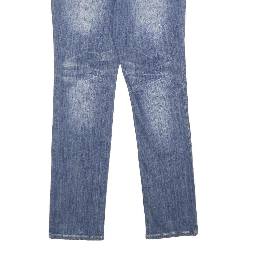 CLASH Womens Jeans Blue Relaxed Straight Denim Medium W32 L32 Embellished