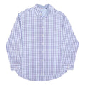 BODEN Mens Blue & Purple Checked Shirt L Cotton Blend Casual Classic