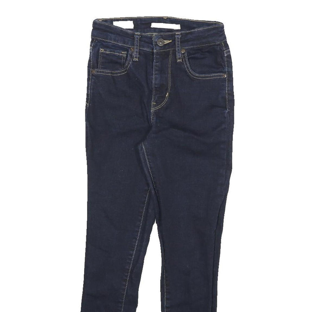 LEVI'S 721 Womens Slim Skinny Denim Dark W22 L25 Stretch Cotton Blend Zip Jeans