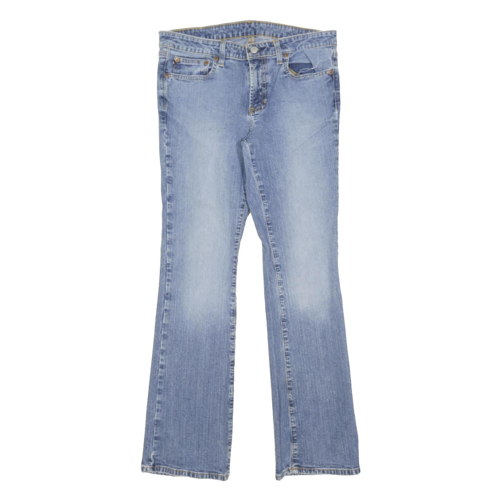 POLO RALPH LAUREN Womens Regular Light Blue Denim Jeans W32 L31 Classic Button