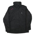 SALOMON Womens Black Outdoor Jacket L Polyester Blend Zip Plain Sport