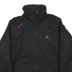 SALOMON Womens Black Outdoor Jacket L Polyester Blend Zip Plain Sport