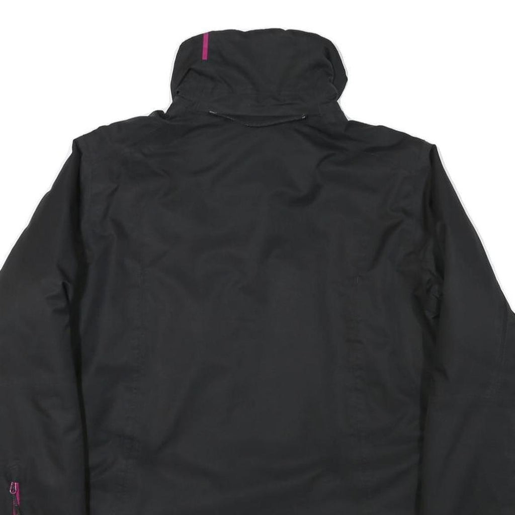 SALOMON Womens Black Outdoor Jacket L Polyester Blend Zip Plain Sport