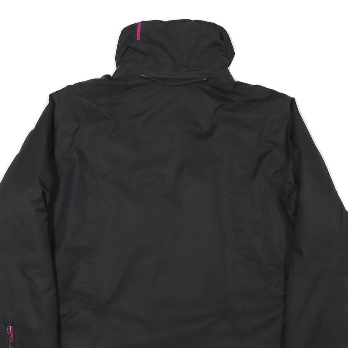 SALOMON Womens Black Outdoor Jacket L Polyester Blend Zip Plain Sport