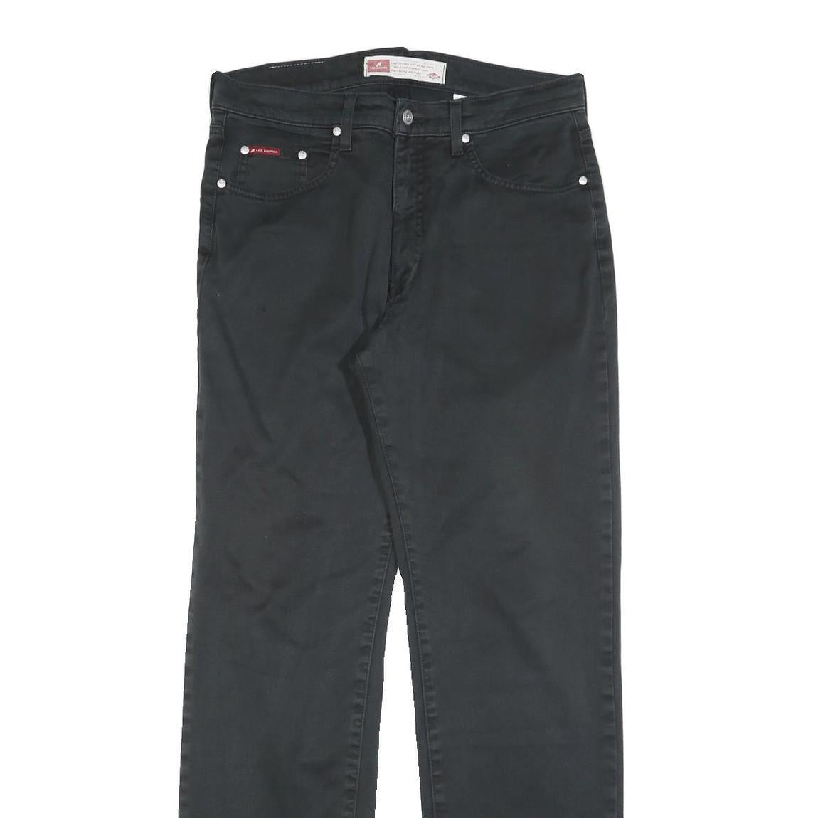 LEE COOPER Womens Regular Black Denim Cotton Blend Jeans W35 L34 Classic Fit Zip