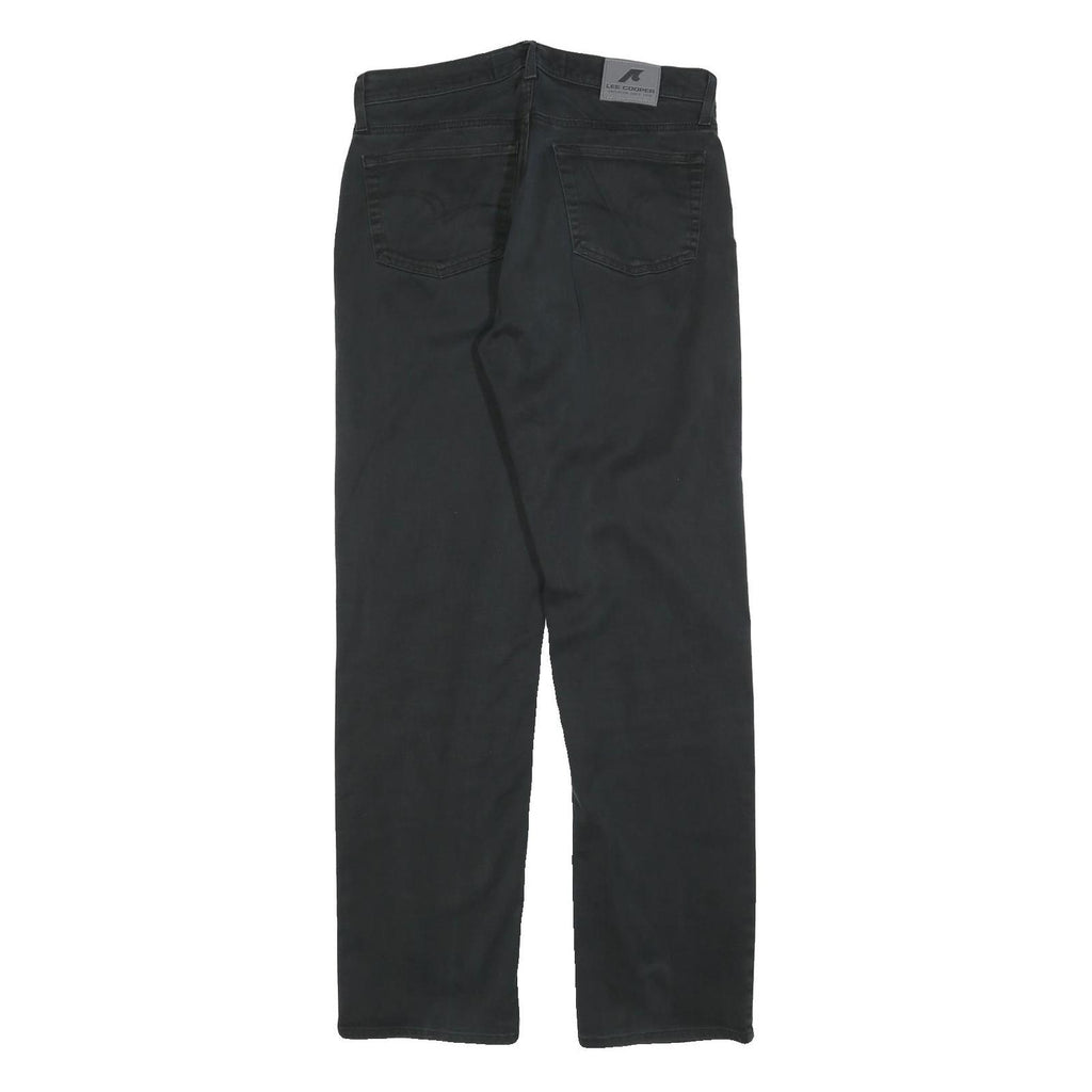 LEE COOPER Womens Regular Black Denim Cotton Blend Jeans W35 L34 Classic Fit Zip