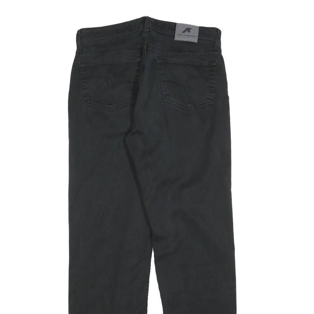 LEE COOPER Womens Regular Black Denim Cotton Blend Jeans W35 L34 Classic Fit Zip