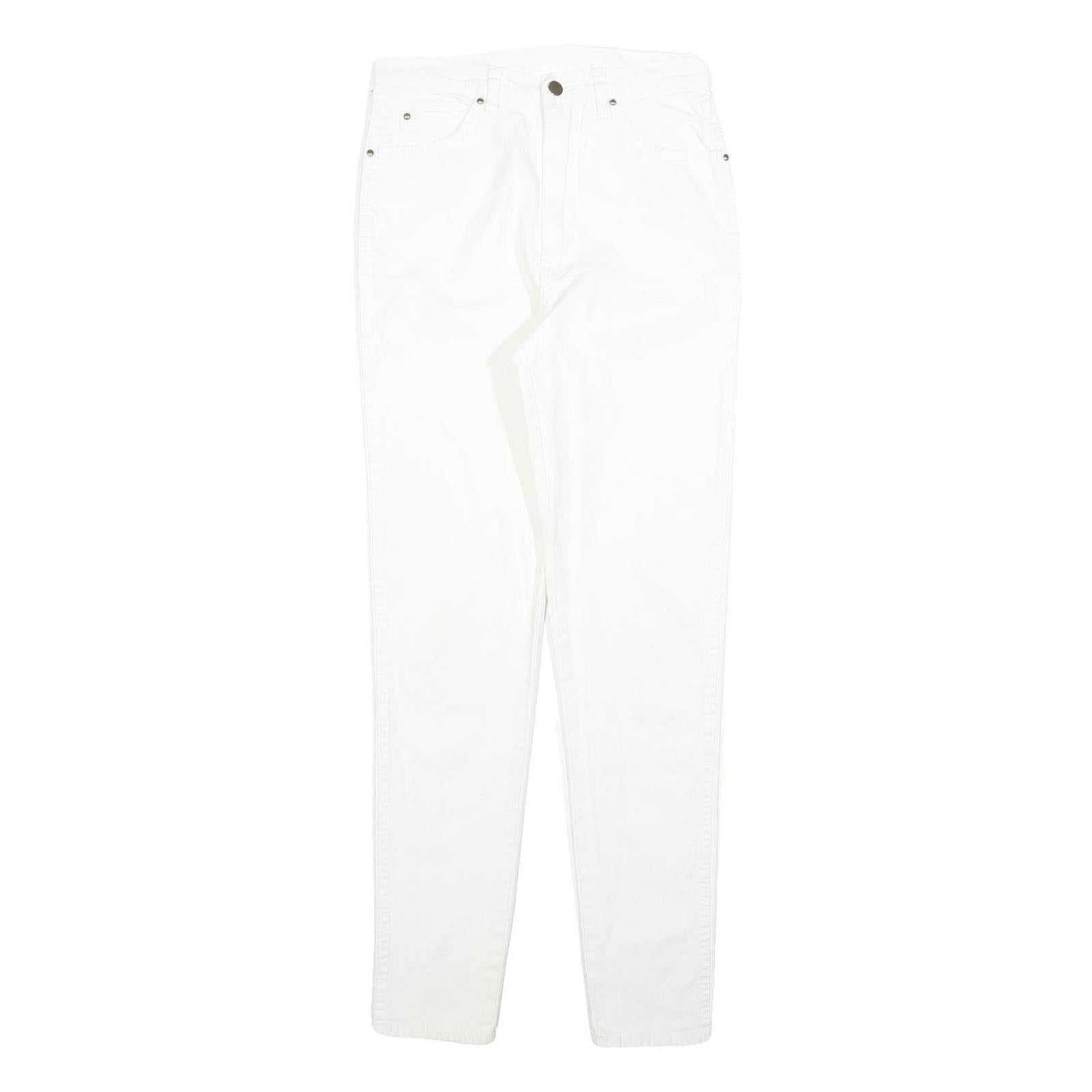 CHARLES VOGELE Womens Jeans White Slim Skinny Denim W26 L30 Zip Cotton Blend