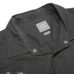 ARMANI EXCHANGE Mens Black Cotton Shirt L Wing Graphic Long Sleeve Button