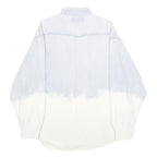 UNION BAY Mens Blue & White Cotton Denim Shirt L Casual Button Pocket