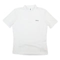 DECATHLON Mens White Sport Cycling T-Shirt S Short Sleeve 1/4 Zip Lightweight
