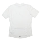 DECATHLON Mens White Sport Cycling T-Shirt S Short Sleeve 1/4 Zip Lightweight