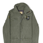 LEVI'S Mens Green Cotton Blend Track Jacket M Patch Detail Zip Closure