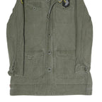 LEVI'S Mens Green Cotton Blend Track Jacket M Patch Detail Zip Closure