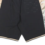 PUMA Mens Black & Gold Casual Drawstring Shorts L W34 Sports Logo