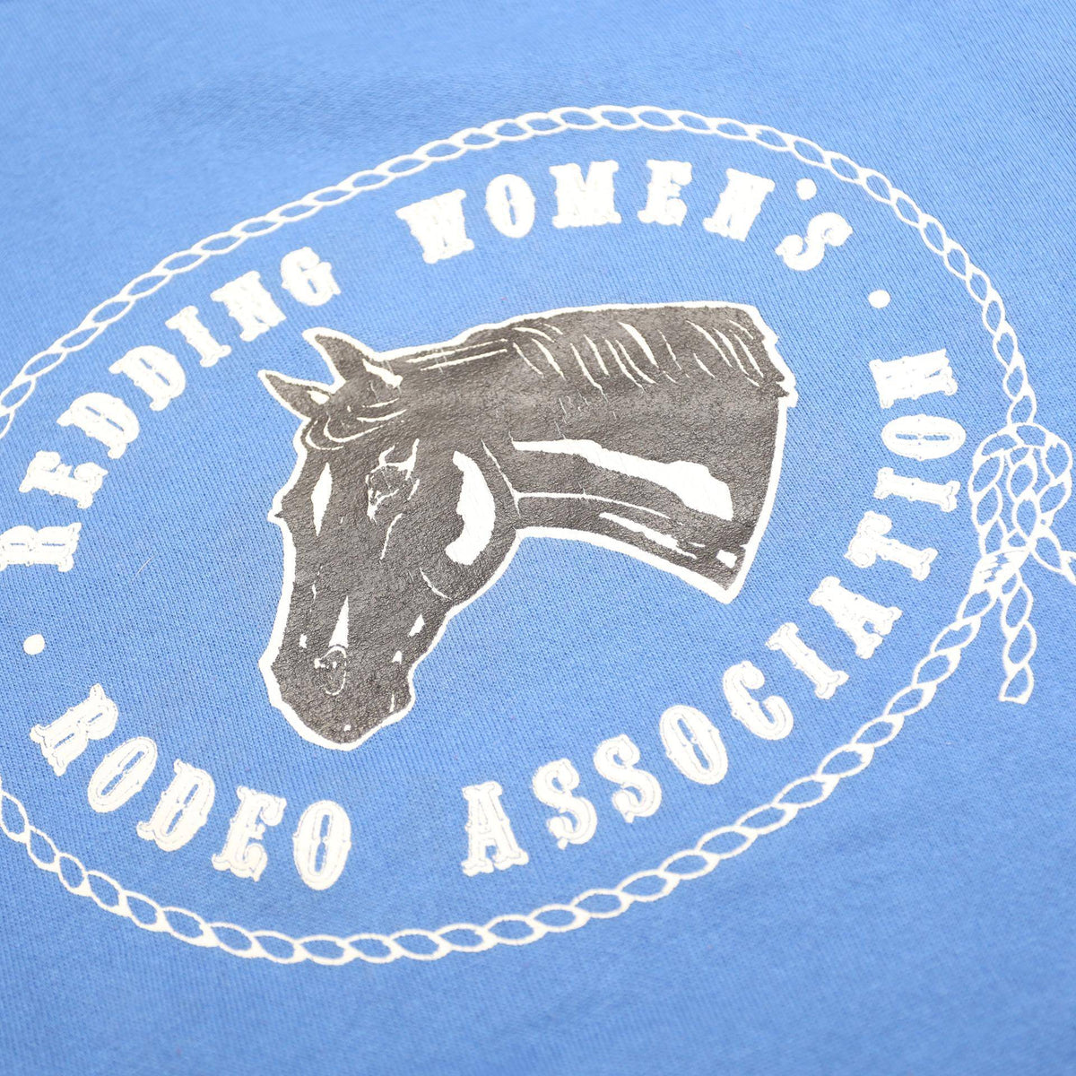HANES Womens Blue Redding Womens Rodeo Association Crew Neck L Sweatshirt Casual