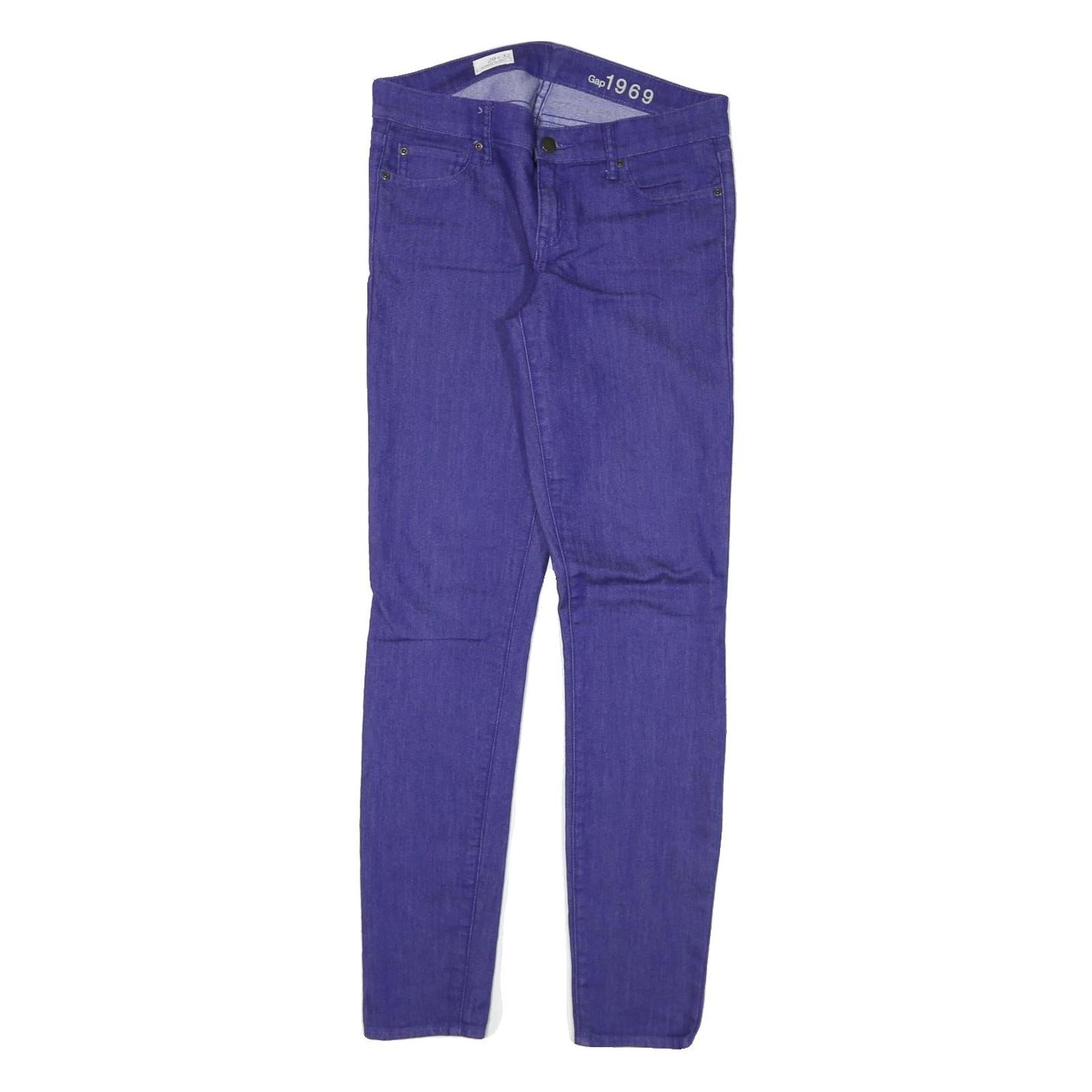 GAP Womens Slim Blue Denim Jeans W28 L32 Zip Classic Skinny Fit Cotton Blend