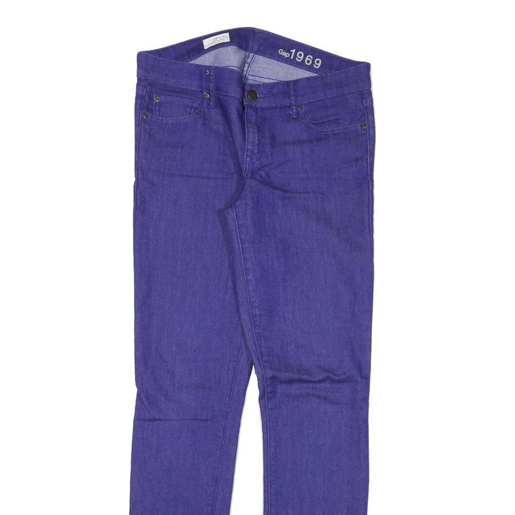GAP Womens Slim Blue Denim Jeans W28 L32 Zip Classic Skinny Fit Cotton Blend