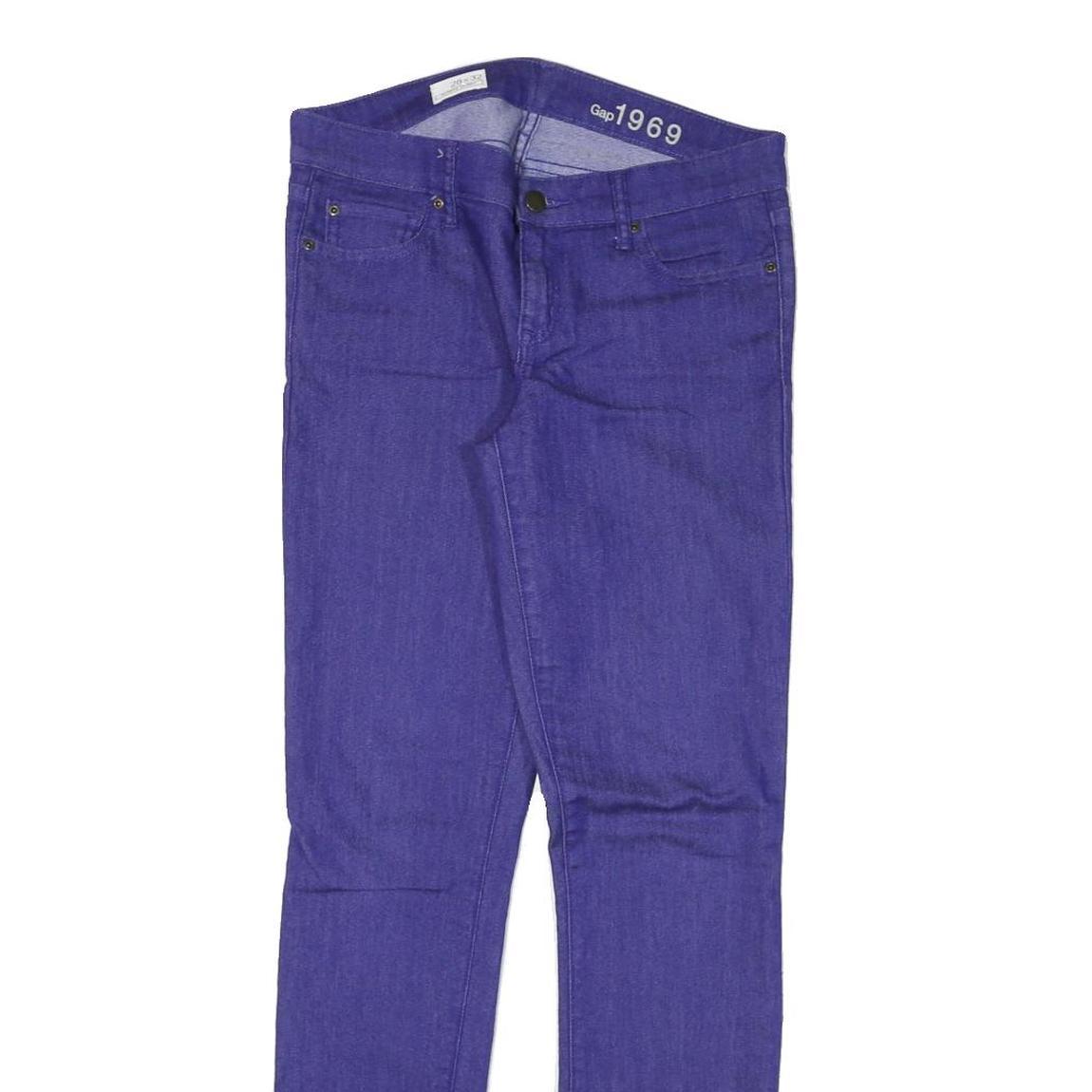 GAP Womens Slim Blue Denim Jeans W28 L32 Zip Classic Skinny Fit Cotton Blend