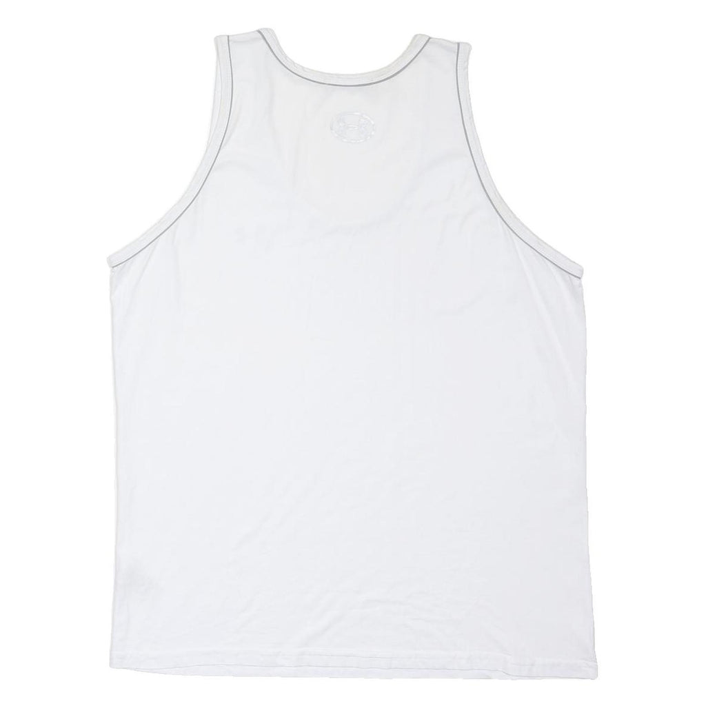 UNDER ARMOUR Mens White Sleeveless Vest 3XL Cotton Blend Sport Casual Fit