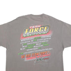 GILDAN Mens Grey Team Force Graphic T-Shirt 2XL Short Sleeve Crew Neck Racing