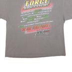 GILDAN Mens Grey Team Force Graphic T-Shirt 2XL Short Sleeve Crew Neck Racing