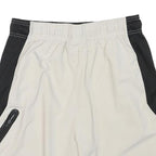 REEBOK Mens Shorts White & Black Casual M W28 Polyester Blend