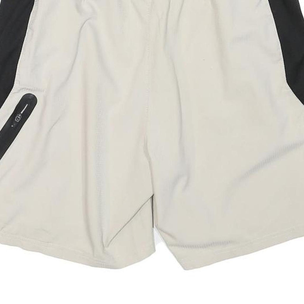 REEBOK Mens Shorts White & Black Casual M W28 Polyester Blend