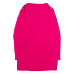 TOMMY HILFIGER Womens Jumper Pink Cable Knit S