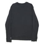 CHAMPION Mens Black Crew Neck S Cotton Blend Logo Sweatshirt Casual