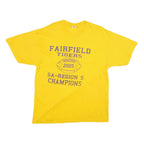 JERZEES Mens Yellow Fairfield Tigers Graphic T-Shirt XL Short Sleeve Crew Neck